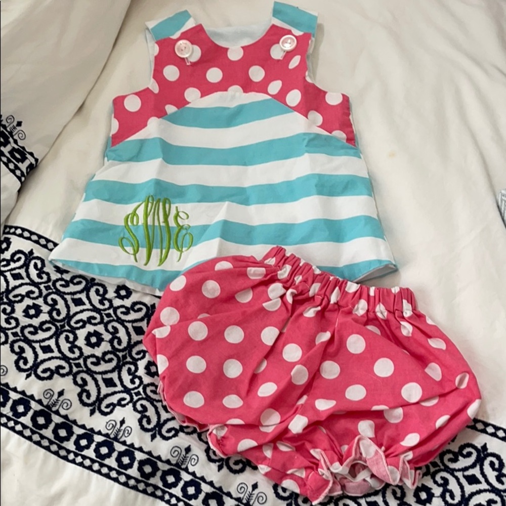 Lolly Wolly Doodle outfit, size 3-6 months